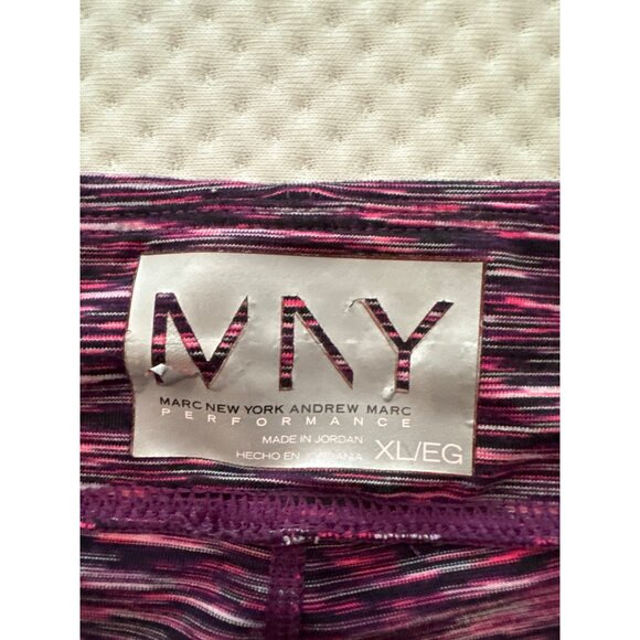 Marc New York Womens Leggings XL Space-Dyed Athleisure Artsy LOT of 2 Pink/Blue - Picture 4 of 10